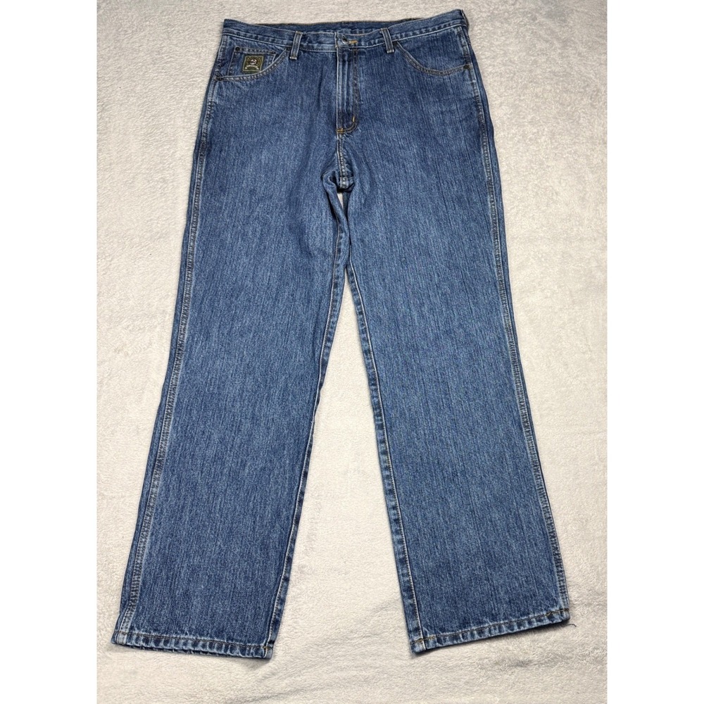 Cinch Jeans Mens 35x32 Blue Medium Wash Straight Leg Denim MB90530002